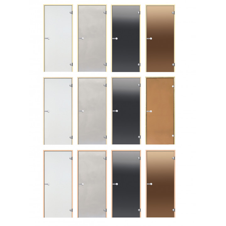 Glass sauna doors HARVIA 8x21