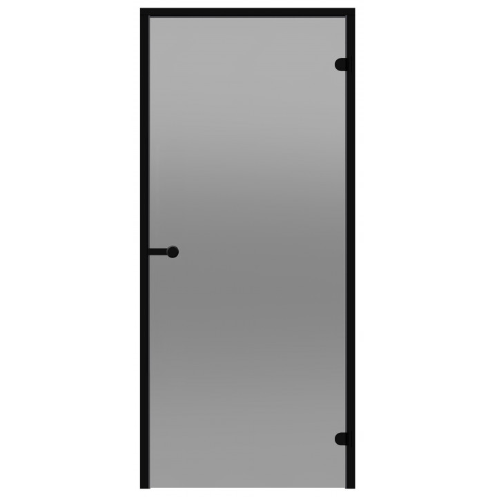 Glass sauna doors HARVIA 9x19 (black pine frame), gray