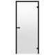Glass sauna doors HARVIA 8x21 (black pine frame), clear