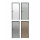 Glass sauna doors HARVIA 8x21 (black pine frame), bronze
