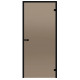 Glass sauna doors HARVIA 8x21 (black pine frame), bronze