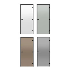 Glass sauna doors HARVIA 8x19 (black pine frame)  Glass sauna doors HARVIA 8x19 (black pine frame)