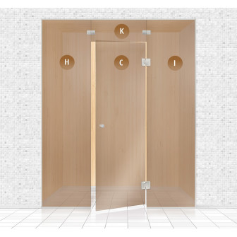 Sauna glass wall, AD TYPE 1