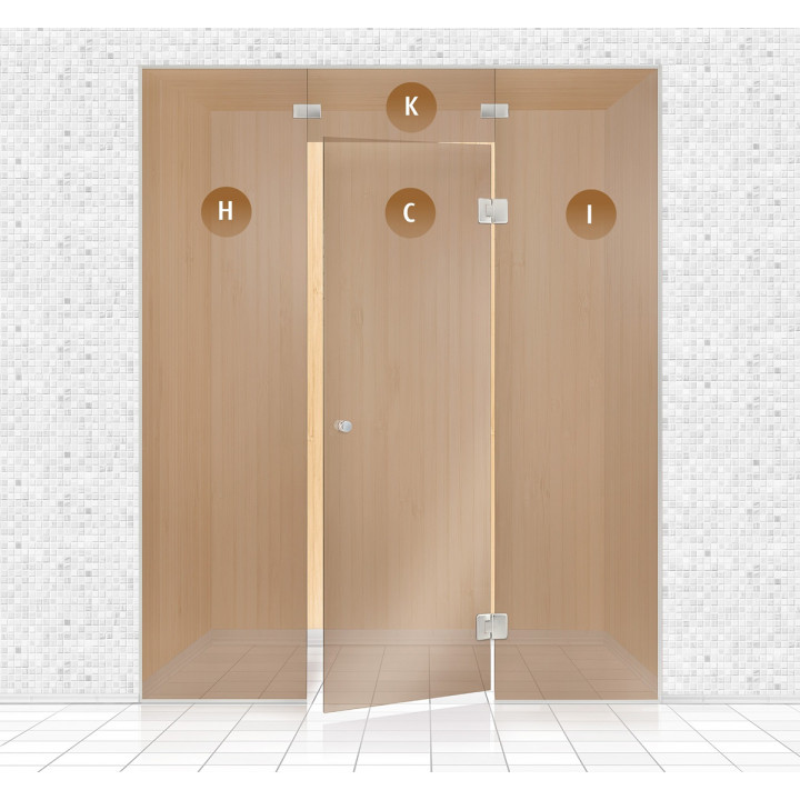 Sauna glass wall, AD TYPE 1