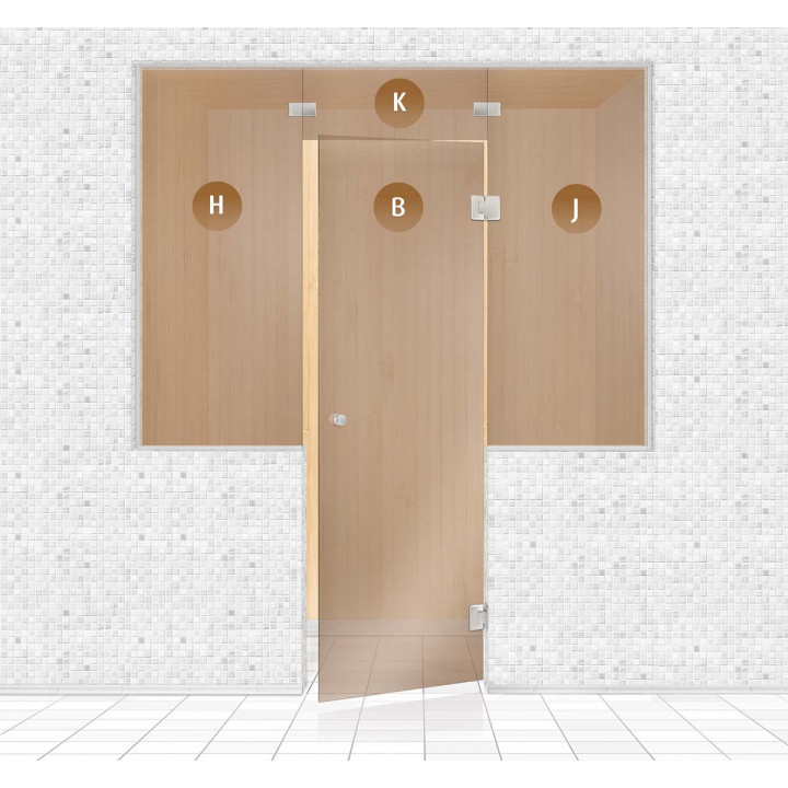 Sauna glass wall, AD TYPE 2