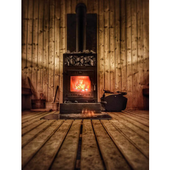 Woodburning sauna stove - SUMMIT MANASLU OPEN with mesh