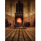 Woodburning sauna stove - SUMMIT MANASLU OPEN with mesh