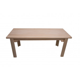 Wooden sauna bench