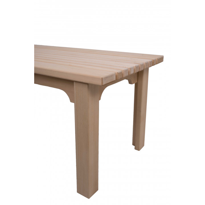 Wooden sauna bench