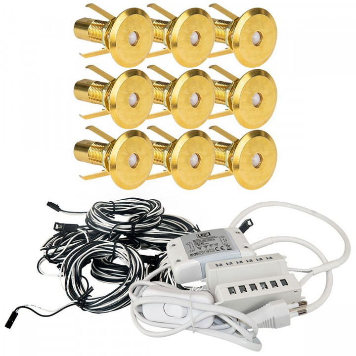 Sauna lighting TEFLON, 9 pcs.