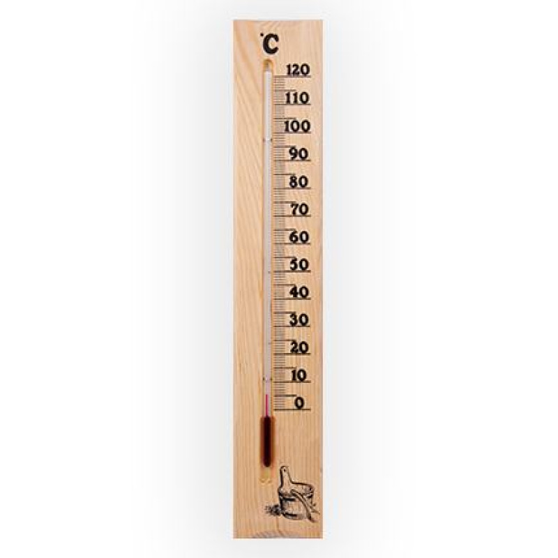 Thermometer from pine
