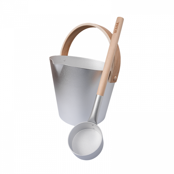 TYLOHELO aluminum bucket and ladle set, gray