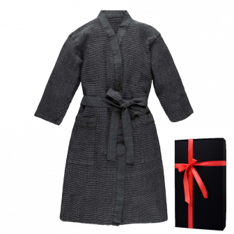Bathrobe in a gift box, RENTO KENNO, grey