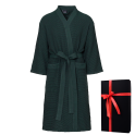 Unisex bathrobe in a gift box, RENTO KENNO, dark green - 0