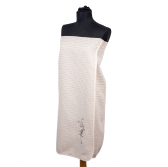 Women's sauna apron - LINEN, embroidered