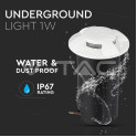 1W LED Steplight White 4 Way 3000K - 3 1W LED Steplight White 4 Way 3000K - 3