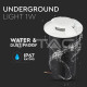 1W LED Steplight White 4 Way 3000K