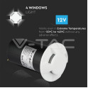 1W LED Steplight White 4 Way 3000K - 4 1W LED Steplight White 4 Way 3000K - 4