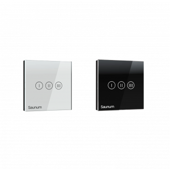 Saunum Base touch switch for climate control device, white or black