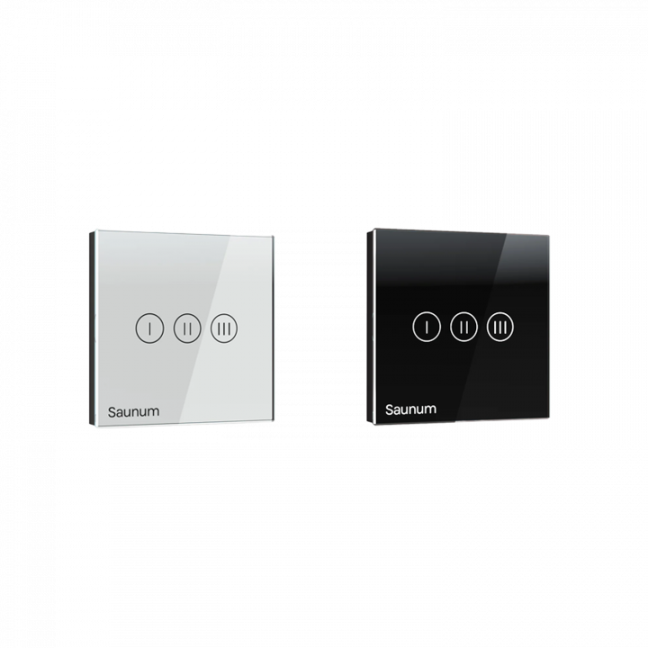 Saunum Base touch switch for climate control device, white or black