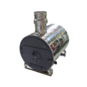 External round tub water heater and chimney set - 1