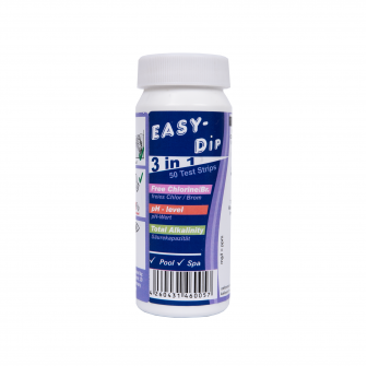 Water test strips Easy-Dip 3 in 1, PH/CL/BR/Alkalinity testing, 50 pcs