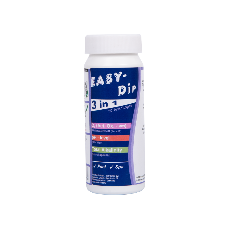 Water test strips Easy-Dip 3 in 1, for PH/O2/Alkalinity testing Water test strips Easy-Dip 3 in 1, for PH/O2/Alkalinity testing