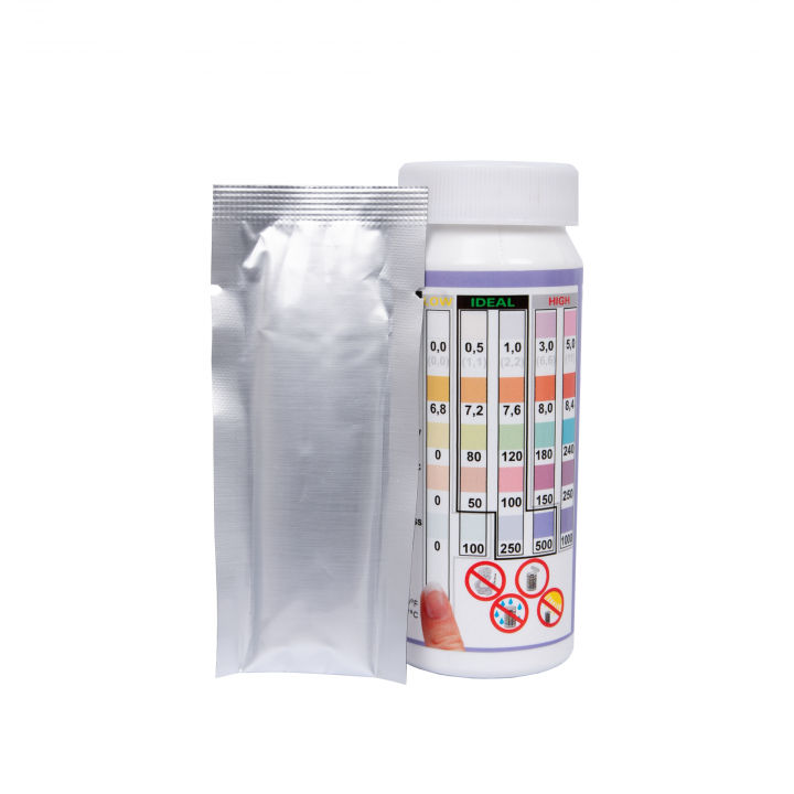 Water test strips Easy-Dip 5 in 1, PH/CL/BR/Stabilizer/Alkalinity/Hardness testing