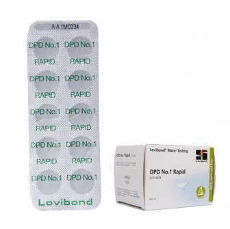Water testing tablets DPD 1, chlorine determination, 10 tablets