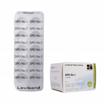 Water testing tablets DPD 1, for photometer, chlorine and bromine content determination, 10 tablets