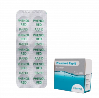 Water testing tablets Phenolred Rapid, for pH determination, 10 tablets