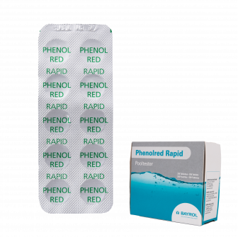 Water testing tablets Phenolred Rapid, for pH determination, 10 tablets
