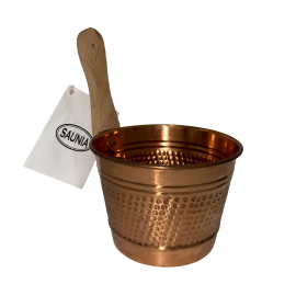 Sauna copper bucket Saunia with handle 1 l 