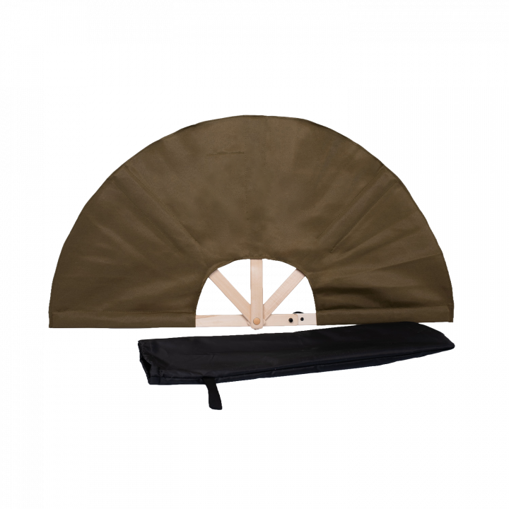 Fabric sauna fan, khaki