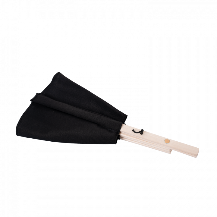 Fabric sauna fan, black