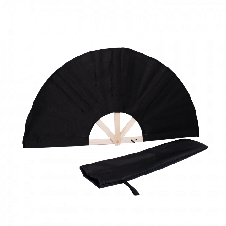 Fabric sauna fan, black