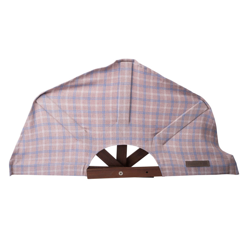 Sauna fan, checkered fabric