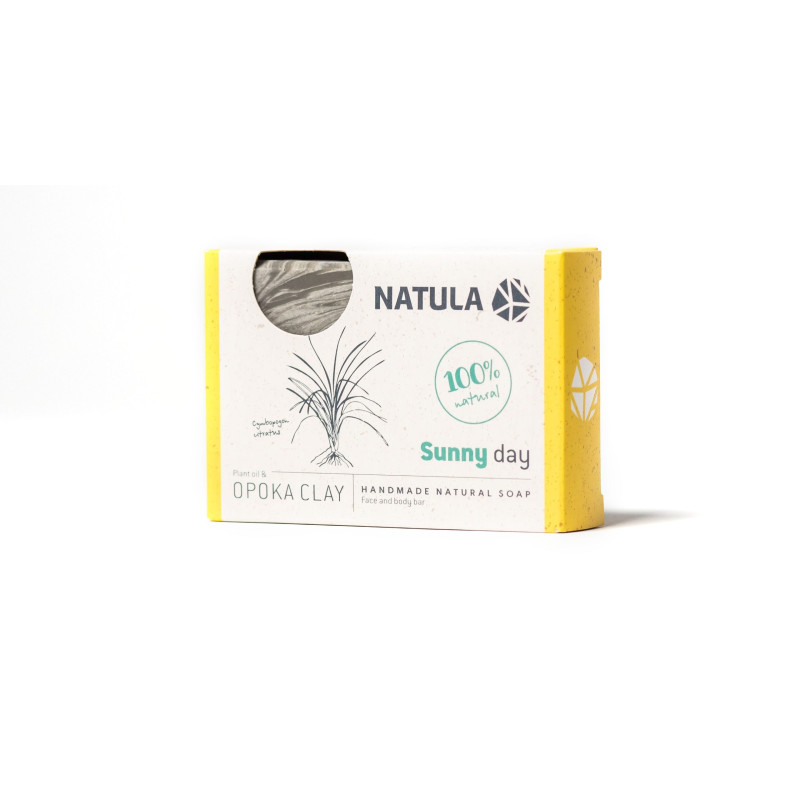 NATULA face and body soap with opoka rock and lemongrass 100g
