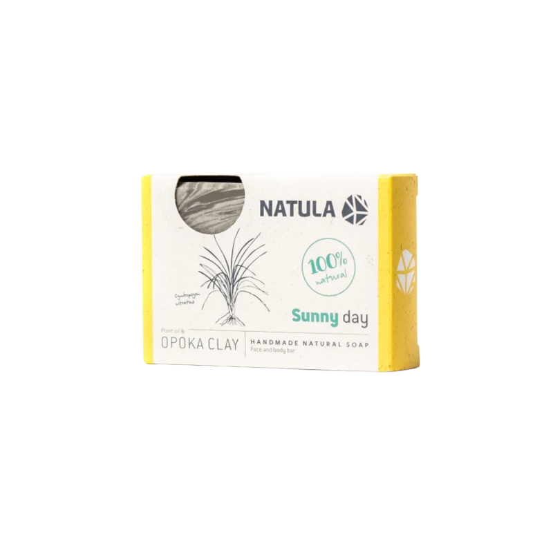 NATULA face and body soap with opoka rock and lemongrass 100g
