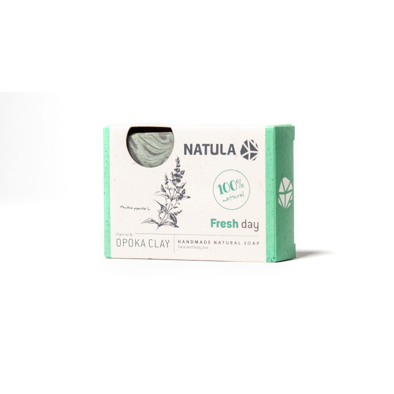 NATULA face and body soap with opoka rock and mint 100g