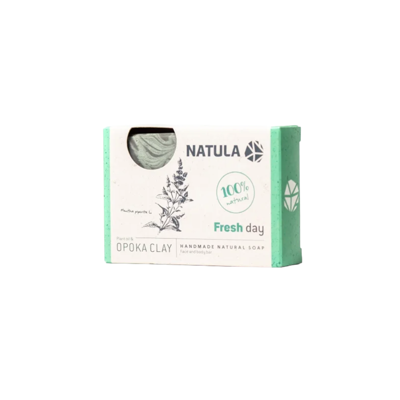 NATULA face and body soap with opoka rock and mint 100g