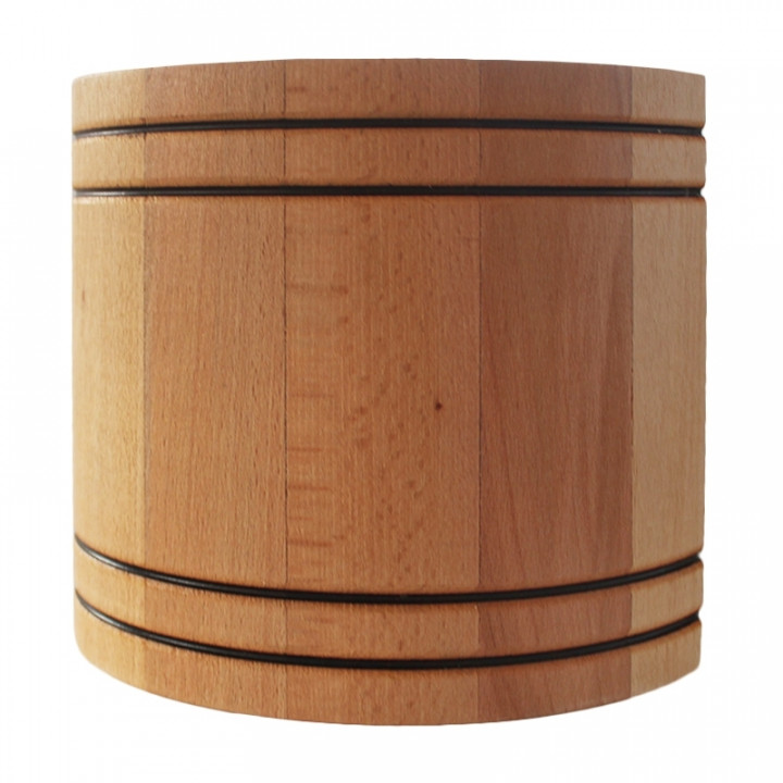 MM-S sauna fan with back valve and curved wood finish d/100mm