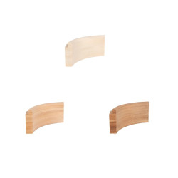 Inner arch for modular sauna benches, 40x140x330mm  Inner arch for modular sauna benches, 40x140x330mm