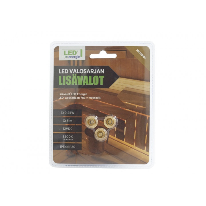 Additional lamps for sauna lighting VISION, silver