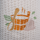 Men's sauna apron - LINEN, embroidered