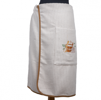 Men's sauna apron - LINEN, embroidered