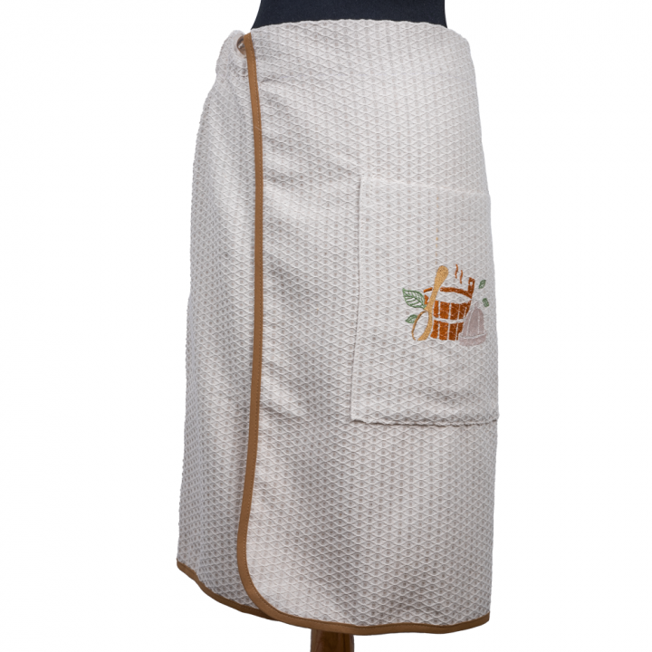 Men's sauna apron - LINEN, embroidered