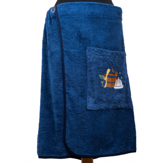 Men's sauna apron - BLUE