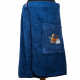 Gift set in a gift box for HIM. Men's sauna hat and apron - BLUE