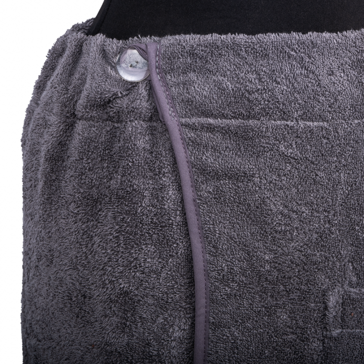 Gift set in a gift box for HIM. Men's sauna hat and apron - GREY